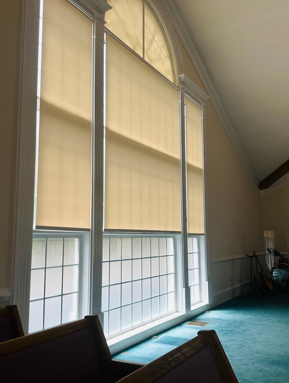 Custom Roller Shades at Archer Grove Holiness Church in Athens, GA